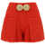 Balmain 2 Pkts Btn Escargot Belted Tweed Shorts ROUGE