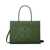 Tory Burch Tory Burch Small Ella Shopping Bag In Eco Leather With Logo GREEN