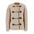 TOTÊME 'Teddy' Beige Crewneck Jacket With Clasp Closure On The Front In Shearling And Leather Woman Beige