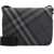 Burberry Burberry Grid Messenger Bag With Check Motif GREY