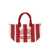 Ganni Ganni Striped Tote Bag RED