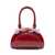 Self-Portrait Self-Portrait Crystal Bow Detail Curved Mini Tote Bag RED