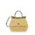 Dolce & Gabbana 'Medium Sicily' Beige Handbag With Logo Plaque In Raffia Crochet Woman Beige