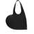 COPERNI 'Heart' Mini Black Tote Bag With Logo Print In Leather Woman Black