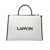 Lanvin Lanvin In&Amp;Out Tote Bag In Cotton With Herringbone Pattern Beige