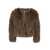 Suprema Brown Cropped And Reversible Neckless Fur In Eco-Fur Woman BROWN