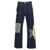 Marni Knitted insert jeans Blue