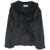 Kaos Faux fur jacket with hood Black