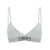 Versace White Sports Bra With Logo Embroidery In Stretch Cotton Woman WHITE