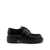 Prada Prada Brushed Leather Lace-Up Shoes Black