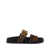 Prada Prada Triangle-Logo Animal-Print Sandals MIELE