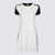 COURRÈGES Courrèges White And Black Cotton Dress HERITAGE WHITE/BLACK