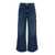 AGOLDE Blue Wide Jeans With Patch Pockets In Cotton Blend Denim Woman BLUE