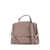 Orciani Orciani Sveva Sense Small Leather Bag With Taupe Shoulder Strap GRAY