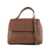 Orciani Orciani Sveva Soft Medium Leather Shoulder Bag With Carob Shoulder Strap BROWN