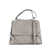 Orciani Orciani Sveva Sense Medium Leather Shoulder Bag With Ash Shoulder Strap GRAY