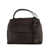 Orciani Orciani Sveva Soft Medium Leather Shoulder Bag With Dark Brown Shoulder Strap BROWN