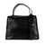 Orciani Orciani Sveva Cocco Medium Shoulder Bag In Black Coconut Print Nappa Leather Black