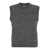 Ganni 'Bubble' Grey Sleeveless Vest With Logo Lettering On The Front In Wool Blend Woman GREY