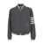 Thom Browne Grey Bomber Jacket With Signature 4Bar Stripe In Wool Man GREY