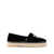 Palm Angels Palm Angels Logo-Embroidered Velvet Espadrilles Black