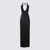 MONOT Monot Black Petal Cut Out Long Dress 