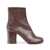 Maison Margiela Maison Margiela Tabi 80Mm Leather Ankle Boots CHIC BROWN