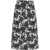 Blugirl Jacquard midi skirt with print Black