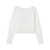 TWINSET Twinset White Cropped Crewneck Sweater WHITE