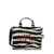 Marc Jacobs 'The Mediumtote Bag' White And Black Handbag With Zebra Print All-Over And Embroidered Logo In Cotton Woman Multicolor