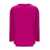 PLAIN Fuchsia Long-Sleeved Blouse In Stretch Silk Woman Purple