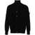 Stone Island Stone Island Full Zip Cardigan With Buttons In Lambswool Black