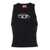 Diesel Black Tank Top With D-Logo In Ribbed Knit Woman Black