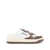 AUTRY Autry 'Medalist' Low Mule In Panelled Leather BIANCO E MARRONE