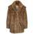 JAKKE Faux fur coat 'Gwenyth' Brown