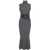 NORMA KAMALI Houndstooth fishtail dress Black