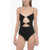 NENSI DOJAKA Cut-Out One-Piece Swimsuit With Metal Detail Black