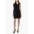 Saint Laurent Asymmetric Dress With Knot Detail Black