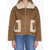 JAKKE Vera Reversible Shearling Aviator Jacket IVORY