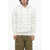 Rick Owens Drkshdw Cotton Hoodie With Decorative Snap Buttons White