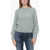 ZIMMERMANN Solid Color Luminosity Crew-Neck Sweater With Raglan Sleeves Light Blue