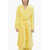 Victoria Beckham Chenille Coat With Raw-Cut Trims Details Yellow