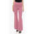 REMAIN High Waist Ribbed Palazzo Pants Pink