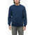 Dondup Solid Color Wool Crew-Neck Sweater Blue