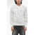 Alexander McQueen Crew Neck Wool Sweater With Lurex Monogram Pattern White