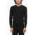 Armani Giorgio Crew Neck Virgin Wool Sweater Black