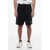 Armani Emporio Cotton Shorts With Embroidered Logo Blue