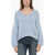 EVYINIT Merino Wool V-Neck Sweater Blue