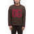 Dolce & Gabbana Crew Neck Wool Blend Pullover With Jacquard Logo Brown