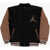 Nike Air Jordan Two-Tone Varsity Jacket With Snap Buttons Brown